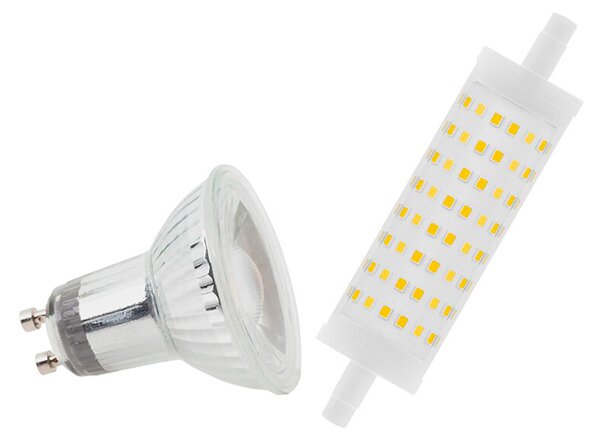 Lindby - Λαμπτήρες LED Set 1x GU10 (380lm) & 1x R7s (2000lm)