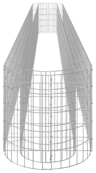 Συρματοκιβώτιο-Γλάστρα Υπερυψωμένη 540x50x50 εκ. Γαλβαν. Ατσάλι - Ασήμι