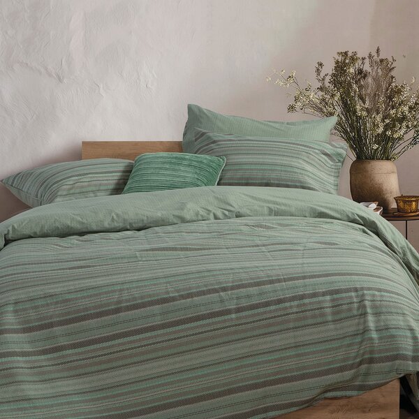 Σεντόνια Υπέρδιπλα (Σετ) Nef-Nef Homeware Smart Degree Green Πράσινο ΧΩΡΙΣ ΛΑΣΤΙΧΟ 240x270