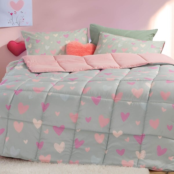 Πάπλωμα Μονό (160x220) 2 Όψεων Nef-Nef Homeware Junior Hearts Attack