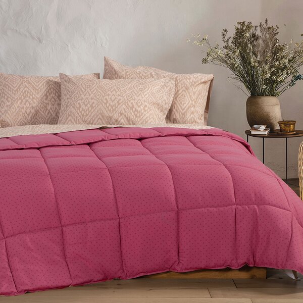 Πάπλωμα Μονό (160x220) 2 Όψεων Nef-Nef Homeware Colorfull Sangria