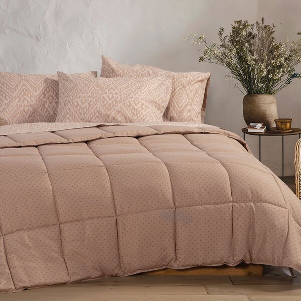 Πάπλωμα Μονό (160x220) 2 Όψεων Nef-Nef Homeware Colorfull Taupe