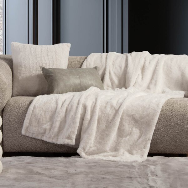 Γούνινη Κουβέρτα Καναπέ (130x180) Nef-Nef Homeware Mentor Ecru