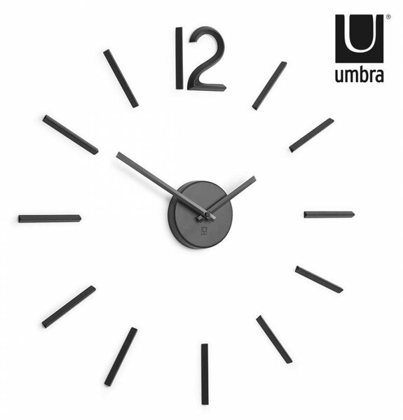 Umbra Blink μαύρο ρολόι τοίχου αλουμινίου 100εκ 1005400-040