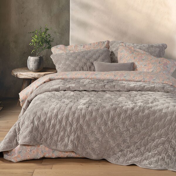 Λεπτό Πάπλωμα Βελουτέ Υπέρδιπλο (230x240) Nef-Nef Homeware Premium Priver Grey