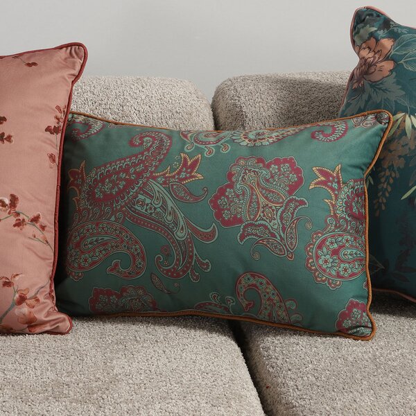 Διακοσμητικό Μαξιλάρι Βελουτέ (35x50) Nef-Nef Homeware Ladova Petrol