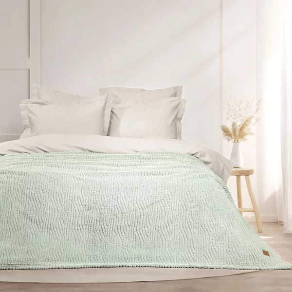 Κουβέρτα Fleece Μονή (160x220) Nima Serenus Mint