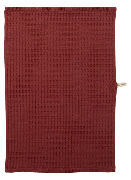 Ποτηρόπανο Πικέ (45x68) Nef-Nef Homeware Wafflow Μπορντώ