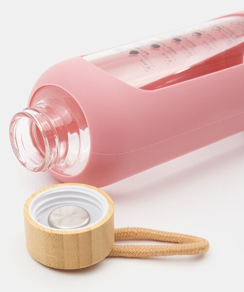 Sinsay - Γυάλινο μπουκάλι με κλίμακα κινήτρου - θαμπο ροζ