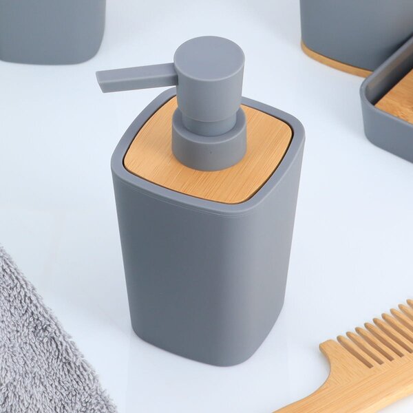 Dispenser Μπάνιου 380ml (7.5x7.5x15.5) T-D Rubber Grey 62110180