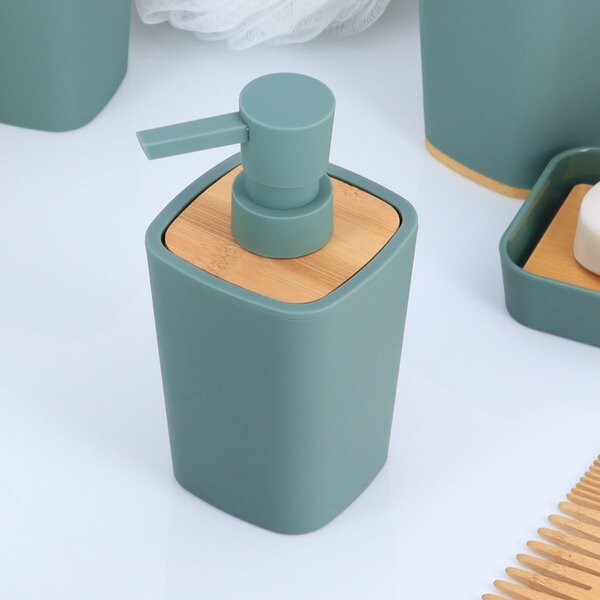 Dispenser Μπάνιου 380ml (7.5x7.5x15.5) T-D Rubber Green 62110144