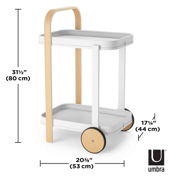 Βοηθητικό τραπεζάκι τρόλει 80Χ52Χ46 Umbra bellwood wht