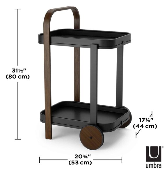 Βοηθητικό τραπεζάκι τρόλει 80Χ52Χ46 Umbra bellwood blk