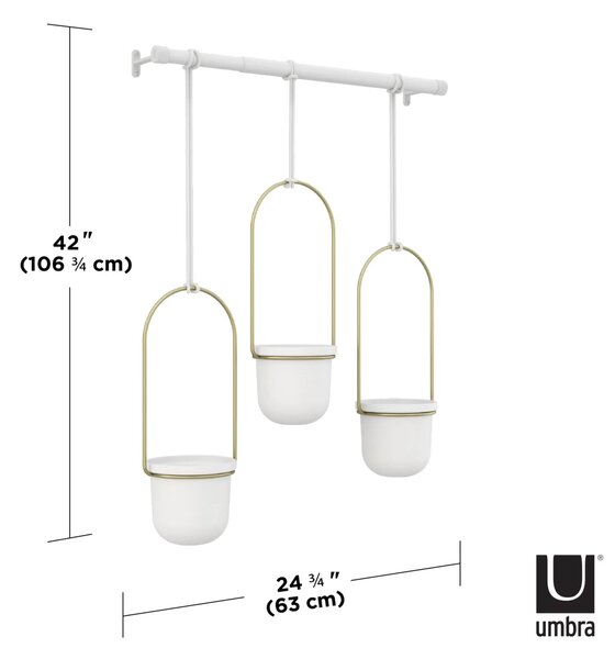 Σετ 3 κρεμαστά κασπώ Umbra Triflora planter 1011748-524