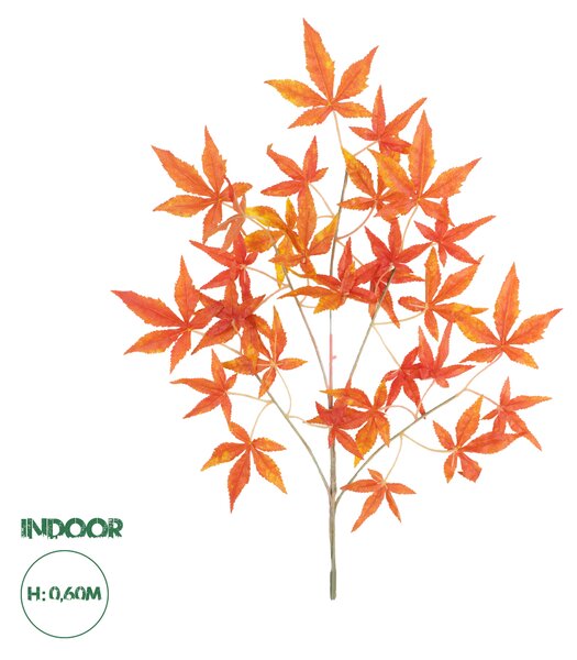 GloboStar® Artificial Garden MAPLE BRANCH 20230 10 x Τεχνητά Διακοσμητικά Κλαδία Σφένδαμου Π55 x Υ60cm