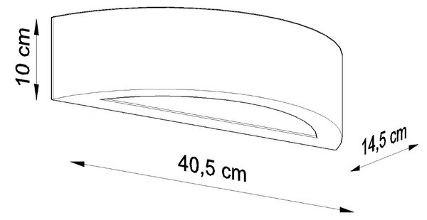 Sollux Φωτιστικό τοίχου Atena 1,κεραμικό,1xE27/60w