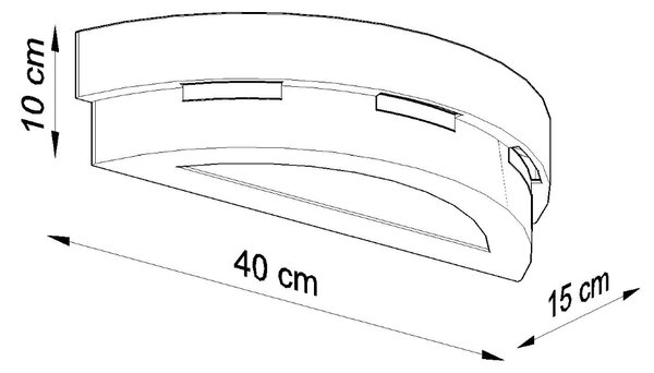 Sollux Φωτιστικό τοίχου Helios 1,κεραμικό, γυαλί,1xE27/60w