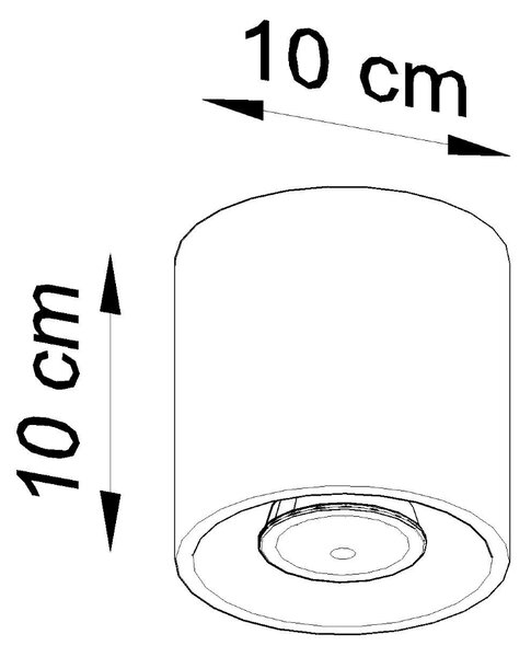 Sollux Φωτιστικό οροφής Orbis 1,αλουμίνιο,1xGU10/40w