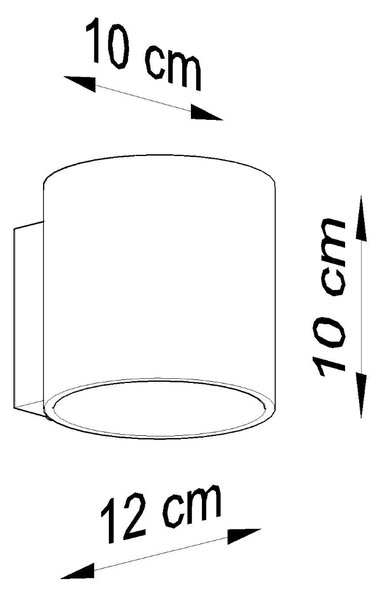 Sollux Φωτιστικό τοίχου Orbis 1,αλουμίνιο,1xG9/40w