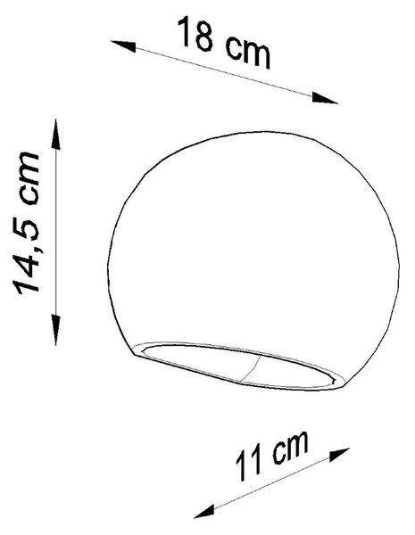 Sollux Φωτιστικό τοίχου Globe 1,κεραμικό,1xE27/60w