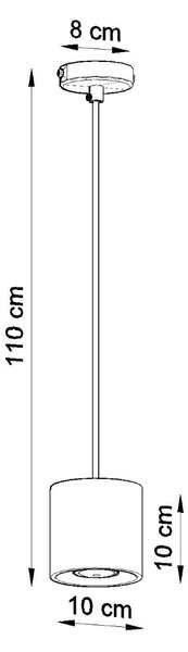 Sollux Κρεμαστό φωτιστικό Orbis 1,αλουμίνιο,1xGU10/40w