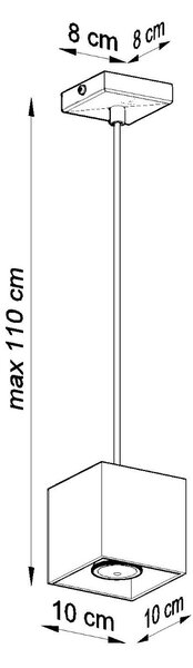 Sollux Κρεμαστό φωτιστικό Quad 1,αλουμίνιο,1xGU10/40w