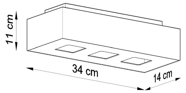 Sollux Φωτιστικό οροφής Mono 3,ατσάλι,3xGU10/40w