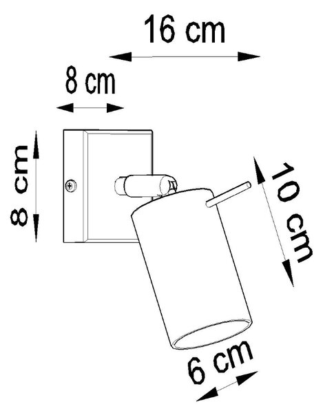 Sollux Φωτιστικό τοίχου Ring 1,ατσάλι,1xGU10/40w