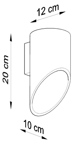 Sollux Φωτιστικό τοίχου Penne 1,αλουμίνιο,1xG9/40w