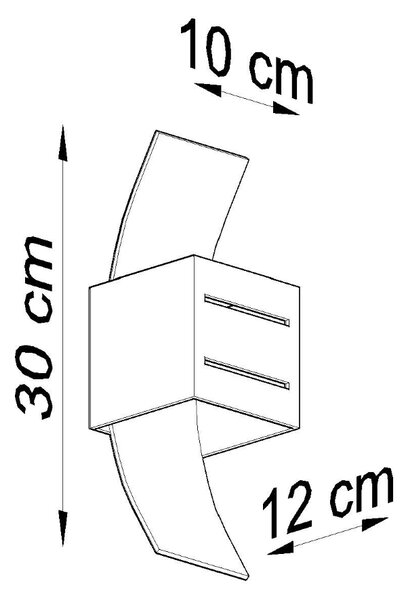 Sollux Φωτιστικό τοίχου Loreto 1,αλουμίνιο, γυαλί,1xG9/40w