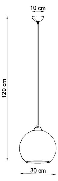 Sollux Κρεμαστό φωτιστικό Ball 1,1xE27/60w