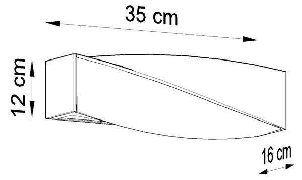 Sollux Φωτιστικό τοίχου Sigma 1,κεραμικό, γυαλί,1xE27/60w