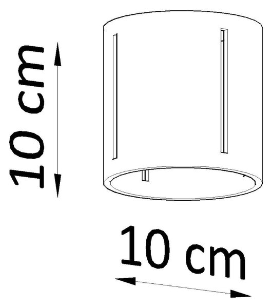 Sollux Φωτιστικό οροφής Inez 1,αλουμίνιο,1xG9/40w