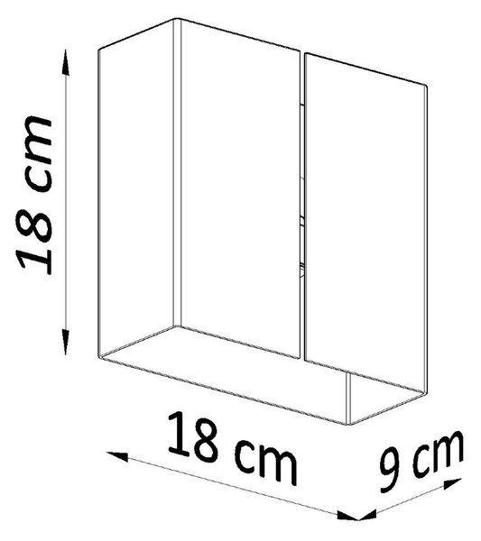 Sollux Φωτιστικό τοίχου Linea 2,ατσάλι,2xG9/40w