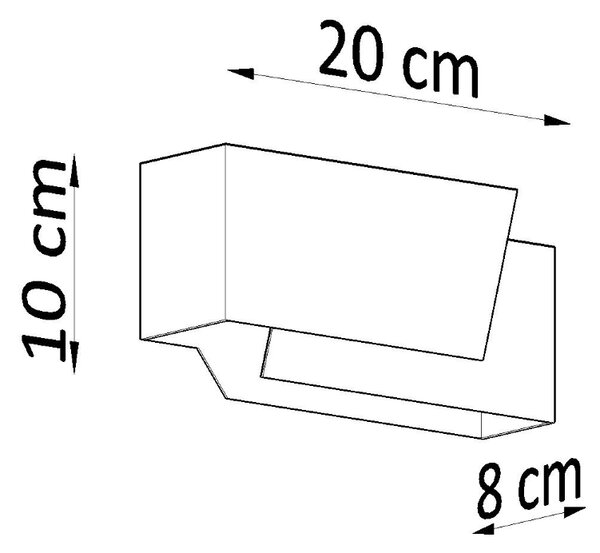 Sollux Φωτιστικό τοίχου Piegare 1,ατσάλι,1xG9/40w