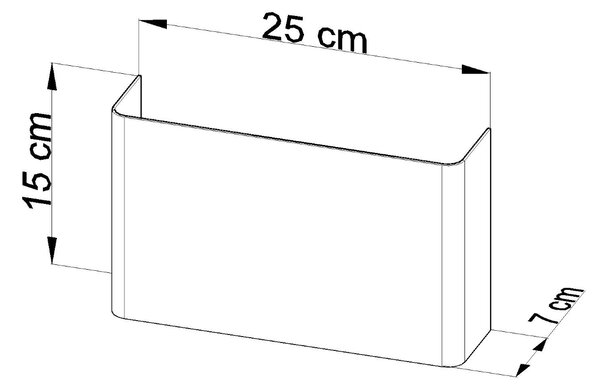 Sollux Φωτιστικό τοίχου Copertura 2,ατσάλι,2xG9/40w