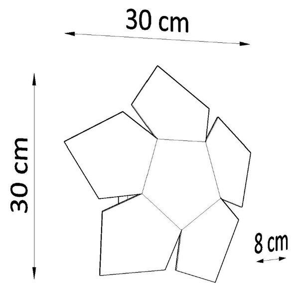 Sollux Φωτιστικό τοίχου Penta 2,ατσάλι,2xG9/40w