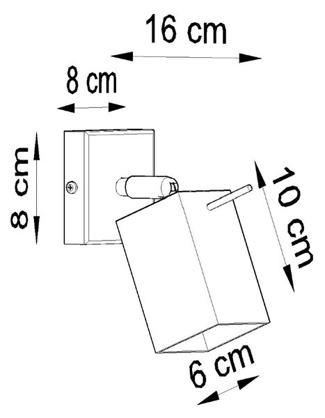 Sollux Φωτιστικό τοίχου Merida 1,ατσάλι,1xGU10/40w