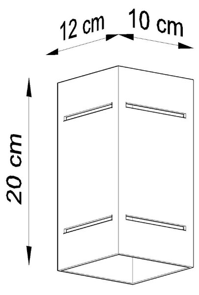 Sollux Φωτιστικό τοίχου Blocco 1,αλουμίνιο,1xG9/40w