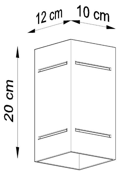 Sollux Φωτιστικό τοίχου Blocco 1,αλουμίνιο,1xG9/40w