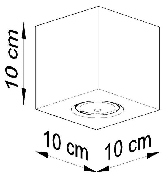 Sollux Φωτιστικό οροφής Quad 1,σκυρόδεμα,1xGU10/40w