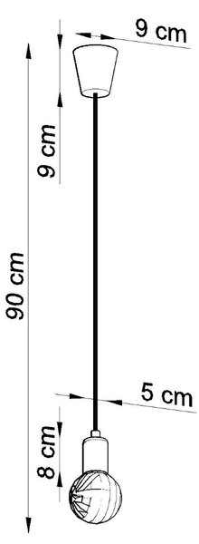 Sollux Κρεμαστό φωτιστικό Diego 1,PVC,1xE27/60w