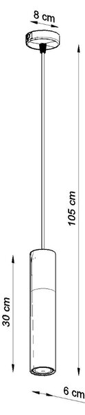 Sollux Κρεμαστό φωτιστικό Pablo 1,χάλυβας, ξύλο,1xGU10/40w