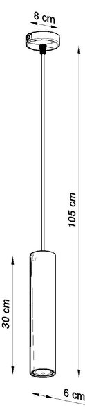 Sollux Κρεμαστό φωτιστικό Lino 1,ξύλο,1xGU10/40w