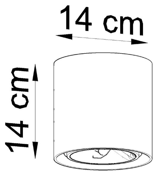 Sollux Φωτιστικό οροφής Cullo 1,σκυρόδεμα,1xGU10/40w