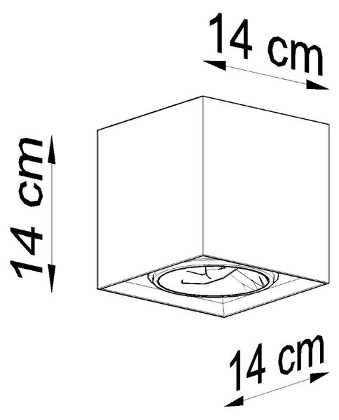 Sollux Φωτιστικό οροφής Valde 1,σκυρόδεμα,1xGU10/40w