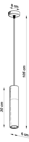 Sollux Κρεμαστό φωτιστικό Borgio 1,μαύρο1xGU10/40w