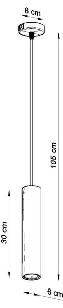 Sollux Κρεμαστό φωτιστικό Luvo 1,σκυρόδεμα,1xGU10/40w