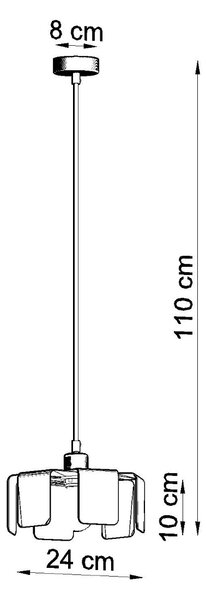 Sollux Κρεμαστό φωτιστικό Tulip 1,ατσάλι,1xE27/60w