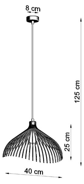 Sollux Κρεμαστό φωτιστικό Umb 1,ατσάλι,1xE27/60w